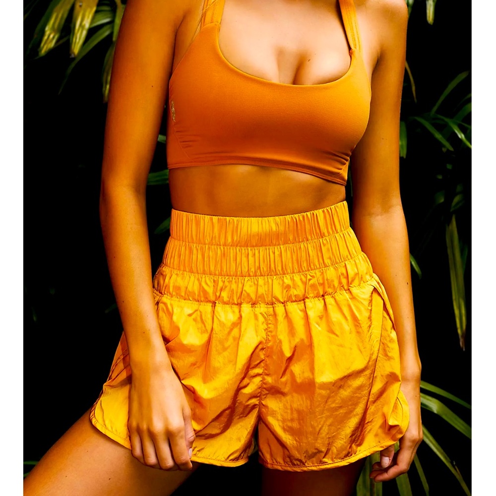 Free People Movement Women’s Shorts in the Color Varsity Gold!!